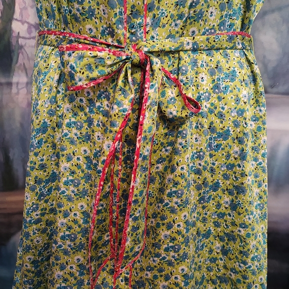 Teal floral Cinq a Sept dress. Size 6 - Picture 2 of 8